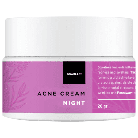 Scarlett Whitening SCARLETT Acne Night Cream - Review SOCO  
